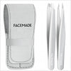 FACEMADE Tweezers Set, Stainless Steel Hair Removal Makeup Tool, Gift